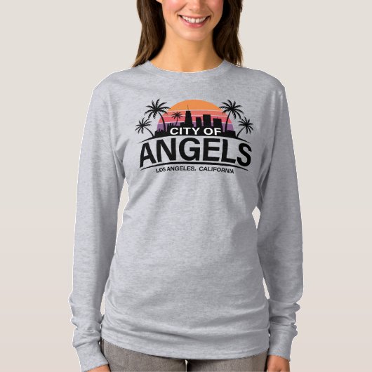 天使の都市 ロサンゼルス カリフォルニア Tシャツ (正面)