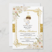 天使の金色の洗礼招待状 招待状 (正面)