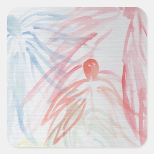 天使の集まり スクエアシール (正面)