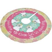 天使の雪片は彼の木のスカートを崇拝する ブラッシュドポリエステルツリースカート (アングル)