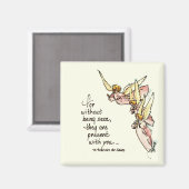 天使の雲からのことわざの心地よい マグネット (正面/裏面)