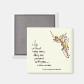 天使の雲からのことわざの心地よい マグネット (正面/裏面)