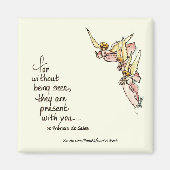 天使の雲からのことわざの心地よい マグネット (正面)