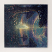 天使の霊が別世界の庭に浮かぶ ジグソーパズル (横)