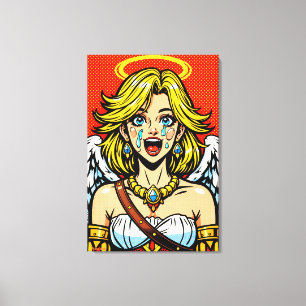 天使の顔_PopART キャンバスプリント