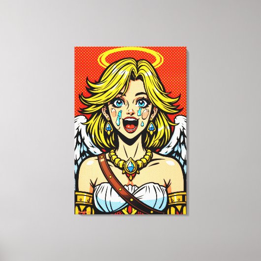天使の顔_PopART キャンバスプリント (正面)