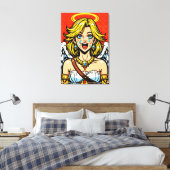 天使の顔_PopART キャンバスプリント (インサイチュ (寝室))