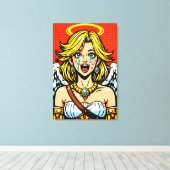 天使の顔_PopART キャンバスプリント (インサイチュ (ウッドフロア))