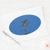 天使の風景画 楕円形シール (封筒)