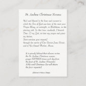 天使の飼い葉桶のベビーイエス・キリスト 名刺 (裏面)