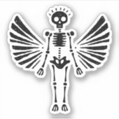 天使の骨格ゴシックのクリスマス シール (正面)