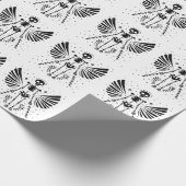 天使の骨格ゴシックのクリスマス ラッピングペーパー (角)