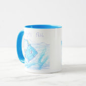 天使の魚のマグ-子供の芸術のマグ マグカップ (正面左)