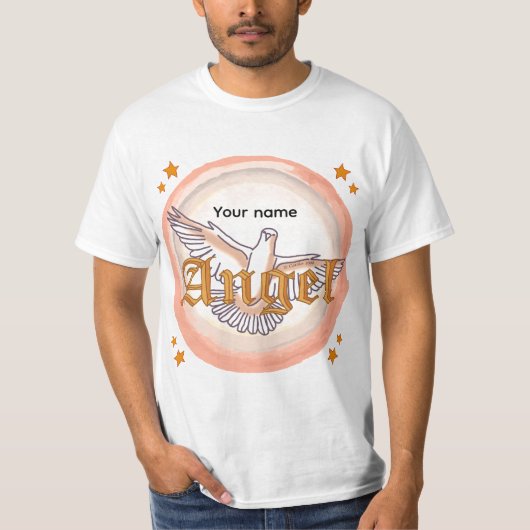 天使の鳩のキリスト教Tシャツ Tシャツ (正面)