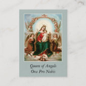 天使のMemorareの祈りの言葉の神聖なカードのメリー女王 名刺 (正面)