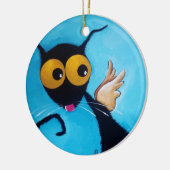 天使のStressie猫 セラミックオーナメント (左)