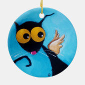 天使のStressie猫 セラミックオーナメント (裏面)