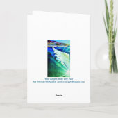 天使はあなたのそば歩く 守護天使 青い翼のメモ カード (裏面)