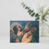 天使はメロッツォ・ダ・フォリのミュージシャンとして描かれる ポストカード (スタンド正面)
