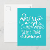 天使は全てが翼を持っているわけではない。聴診器を持つ天使もいる。 ポストカード (正面/裏面)