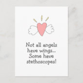 天使は全てが翼を持っているわけではない。聴診器を持つ天使もいる。 ポストカード (正面)