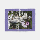 天使は常にあなたの天使と共にフローラ フリースブランケット (正面(横))