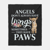 天使は常に翼を持っていないChihuahua恋人 フリースブランケット (正面)