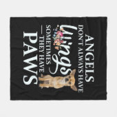 天使は常に翼を持っていないChihuahua恋人 フリースブランケット (正面(横))