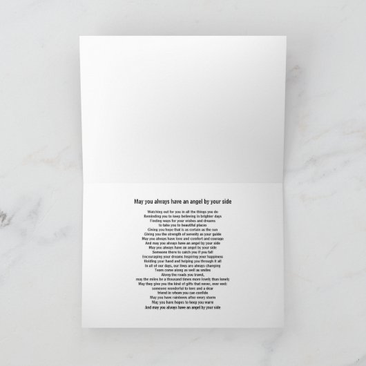 天使は永遠にあなたの傍にいて挨拶をする カード (内部)