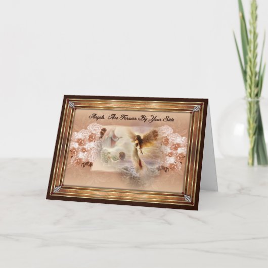 天使は永遠にあなたの傍にいて挨拶をする カード (正面)