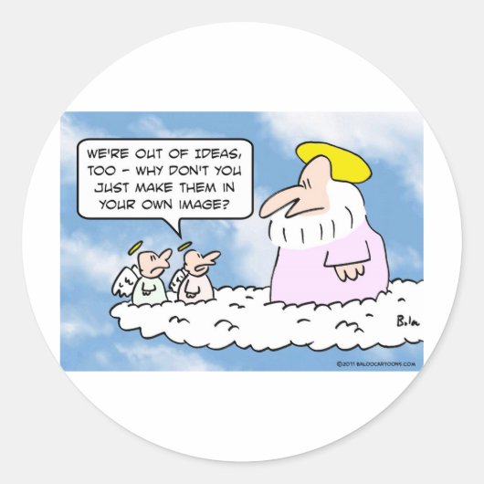 天使は神に人々を創造するように助言した。 ラウンドシール (正面)