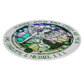 天使は緑のステンドグラスに近い カッティングボード (角)