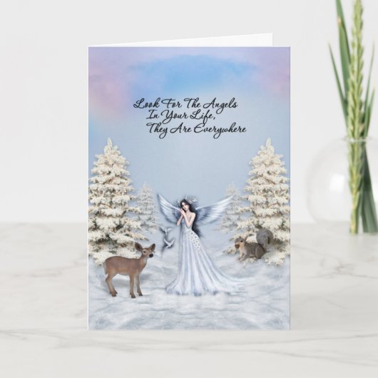 天使は至る所でグリーティングカード シーズンカード (正面)