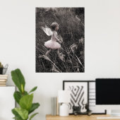 「天使は逃げる準備ができている」 ポスター (ホームオフィス)