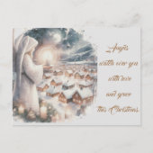 天使は、あなたの北欧のスタイルクリスマスを見守る ポストカード (正面)