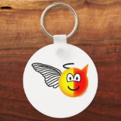 天使または悪魔の絵文字 キーホルダー (正面)
