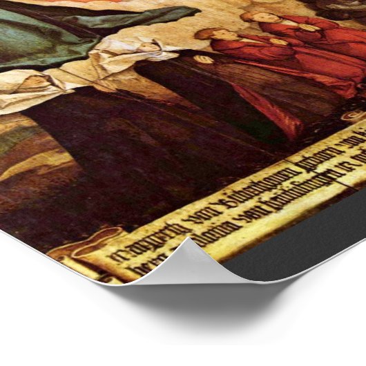 天使や聖徒、その創始者との聖なる三位一体 ポスター (角)