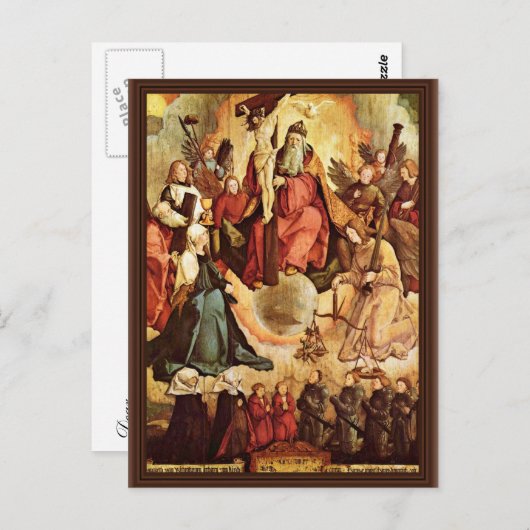 天使や聖徒、その創始者との聖なる三位一体 ポストカード (正面/裏面)