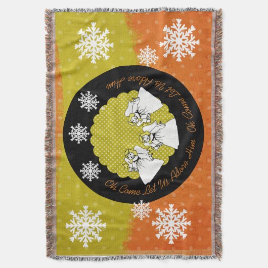 天使よ来ああ彼の投げ込みを崇拝しよう スローブランケット (正面縦)