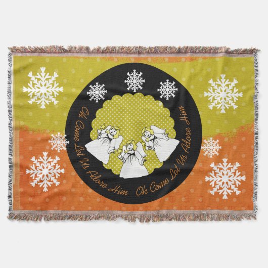 天使よ来ああ彼の投げ込みを崇拝しよう スローブランケット (正面)