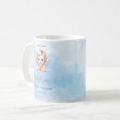 天使をテーマにした男の赤ちゃんバプテスマ コーヒーマグカップ (正面左)