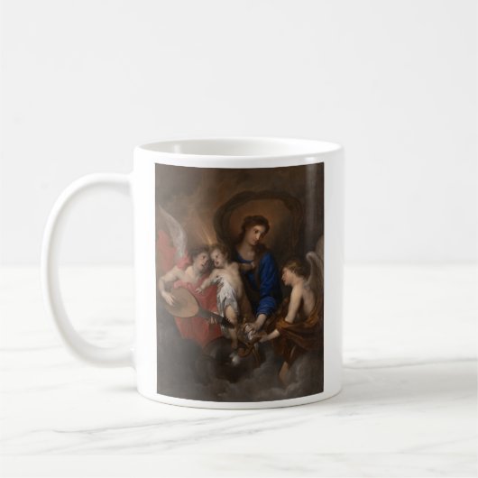 天使を作る音楽のヴァージンそして子供 コーヒーマグカップ (左)