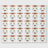 天使を使ったクリスマスデザイン ラッピングペーパー (フラット)