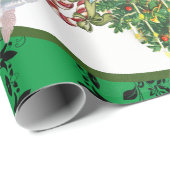 天使を包むクリスマスバラのクリスマスツリー ラッピングペーパー (ロールコーナー)