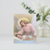 天使を守る子供，ヴィンテージ，繁殖， ポストカード (スタンド正面)