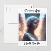 天使を送って見守る ポストカード (正面/裏面)