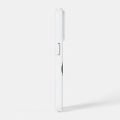 天使キスをする、白黒デザイン iPhoneケース (右側面)