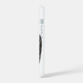 天使キスをする、白黒デザイン iPhone 15ケース (左側面)