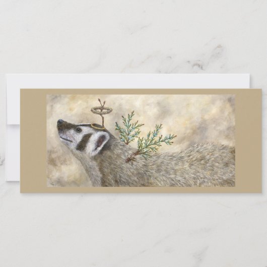 天使クラリッサのフラットカード 招待状 (正面)