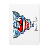 天使クールの翼を持つ聖ハート マグネット (縦)